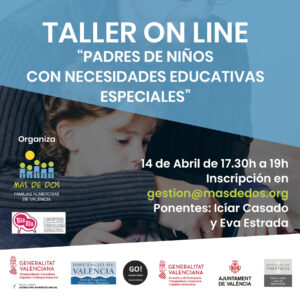 Taller on line «Padres de niños con necesidades educativas especiales» 14 abril