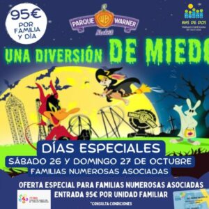 Disfruta de las Jornadas Familiares en el Parque Warner de Madrid